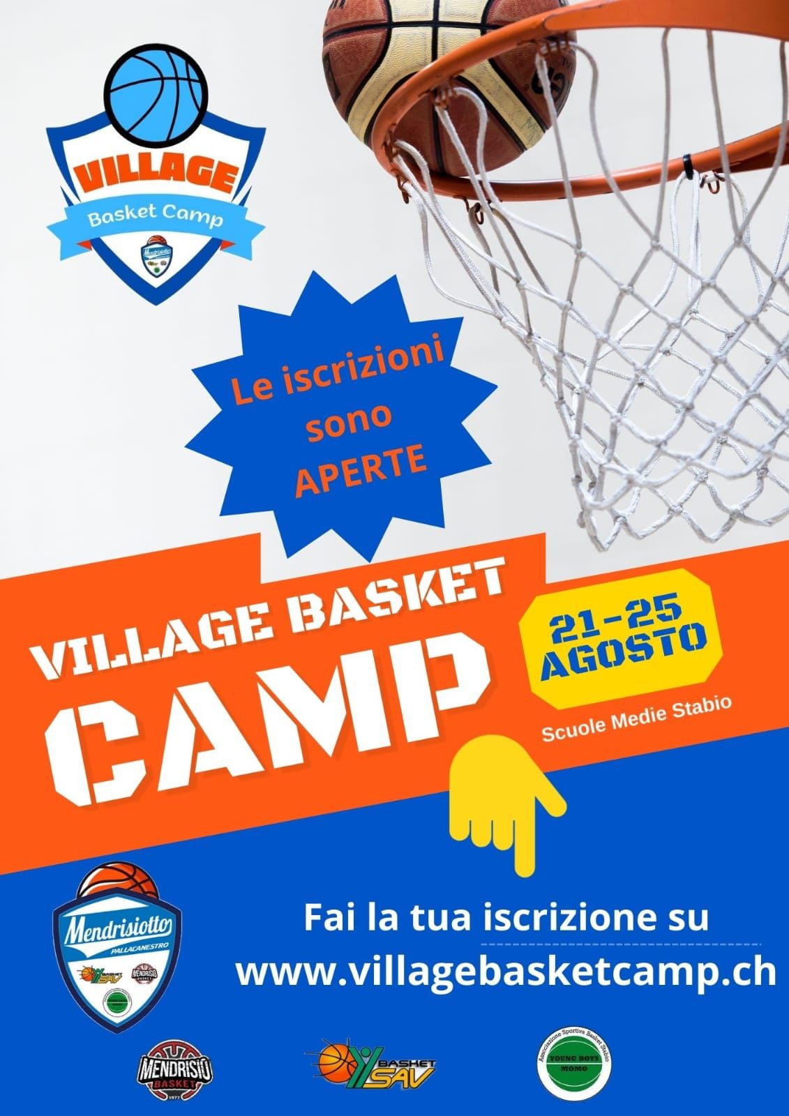 Village Basket Camp: sono aperte le iscrizioni