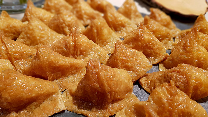 Deep-fried tofu at Lindex baby shower