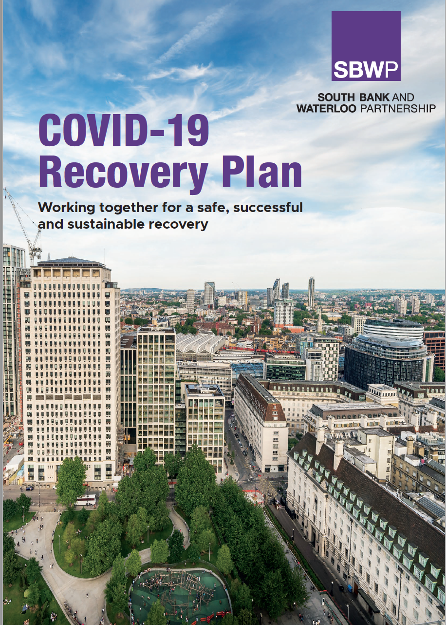 Cover of the South Bank and Waterloo Partnership Covid-19 Recovery Plan