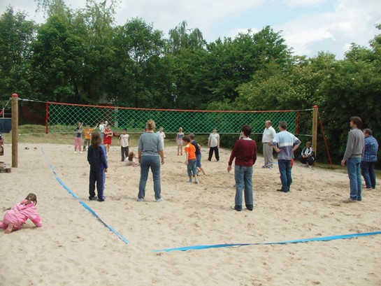 Volleybollnät, med stålkärna