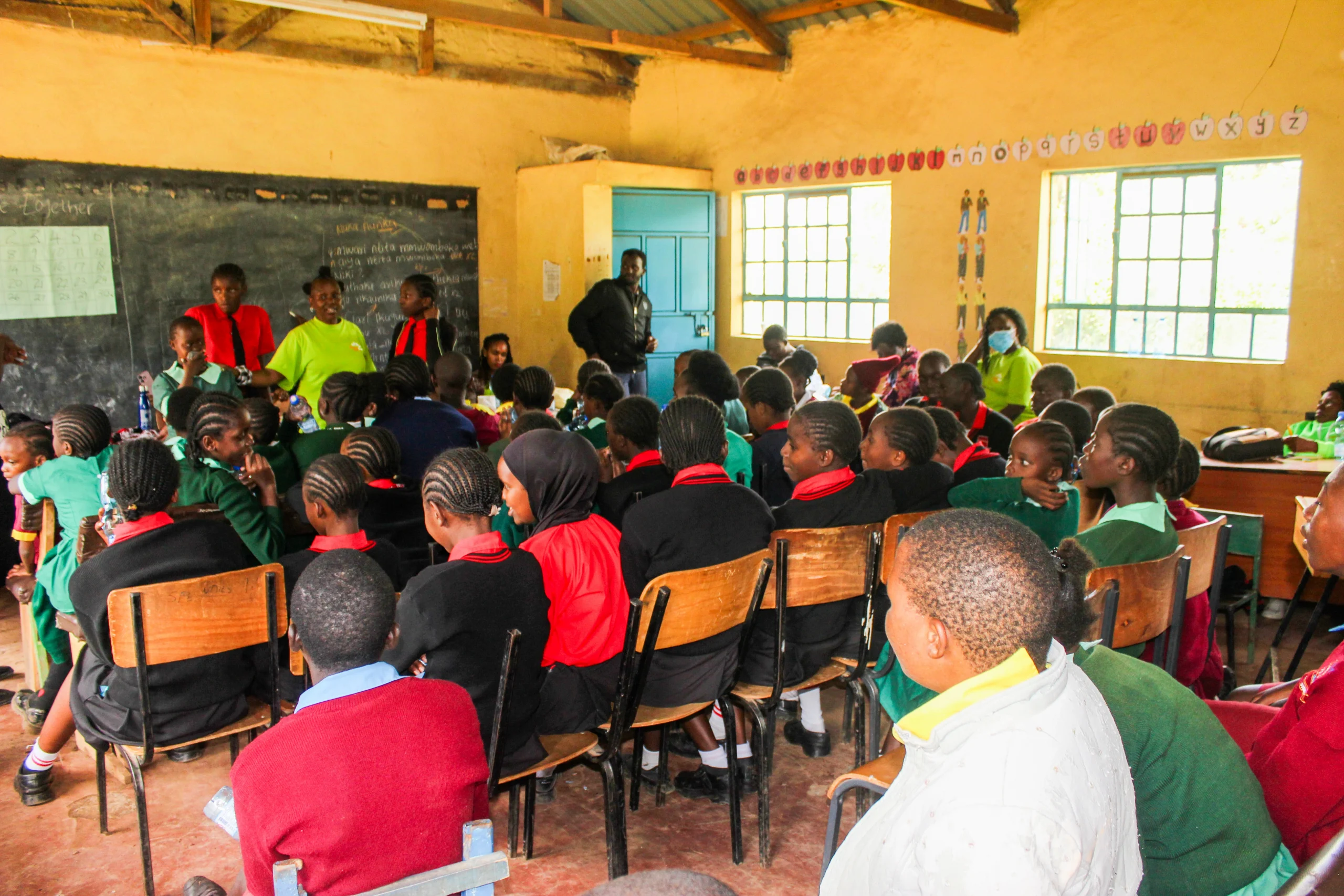A question and answer session with the pupils