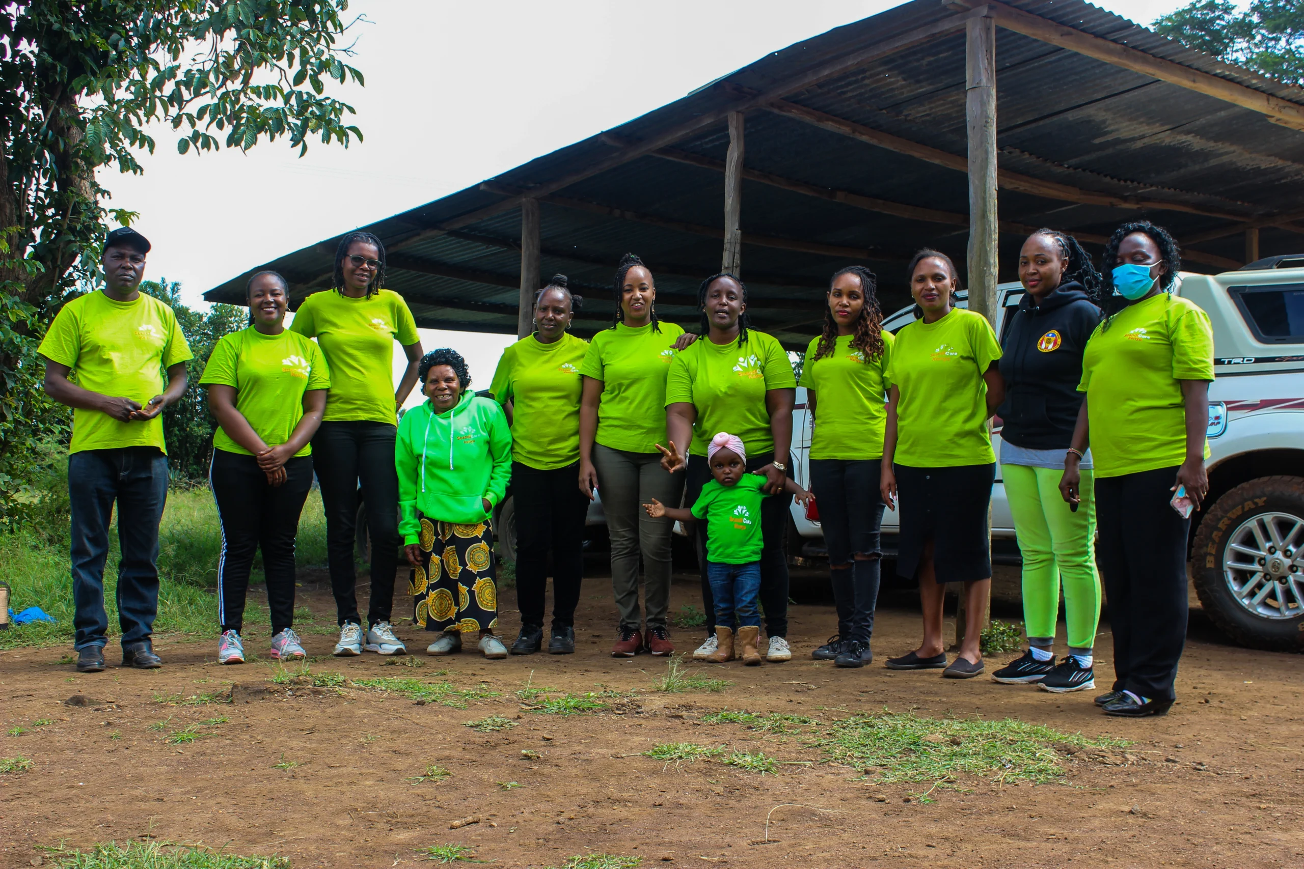 The team posed for a group photo after the session