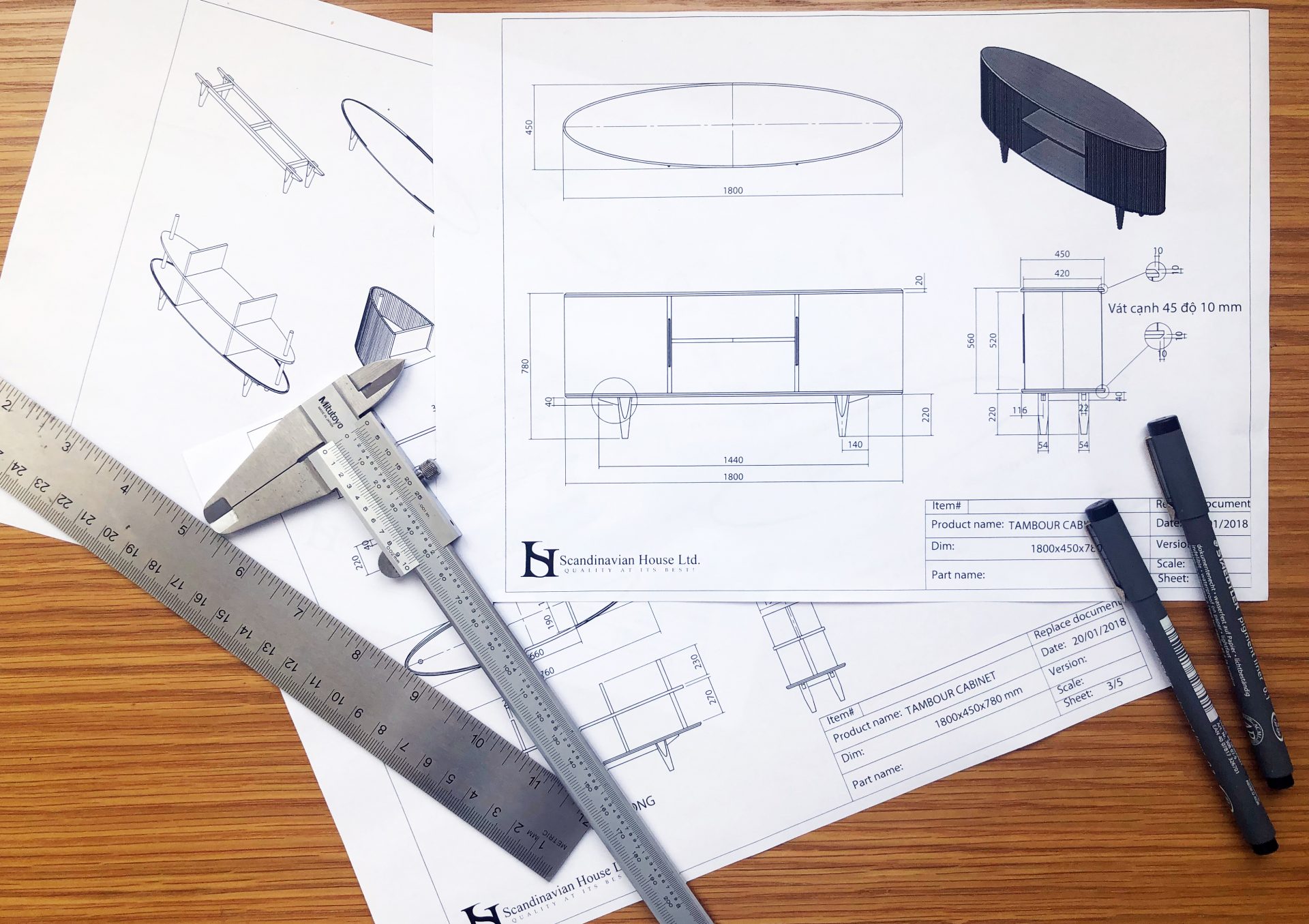 Manufacturing Technical Drawing Scandinavian House 03