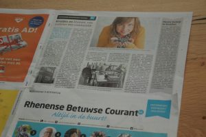 Artikel over Scent & Spice in de Rhenense Betuwse Courant