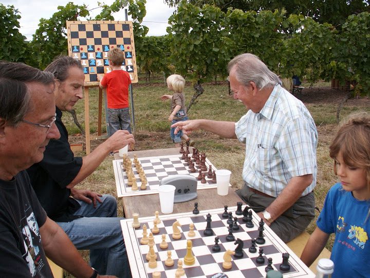 Sonne, Wein(berg) und Schach - perfekt!