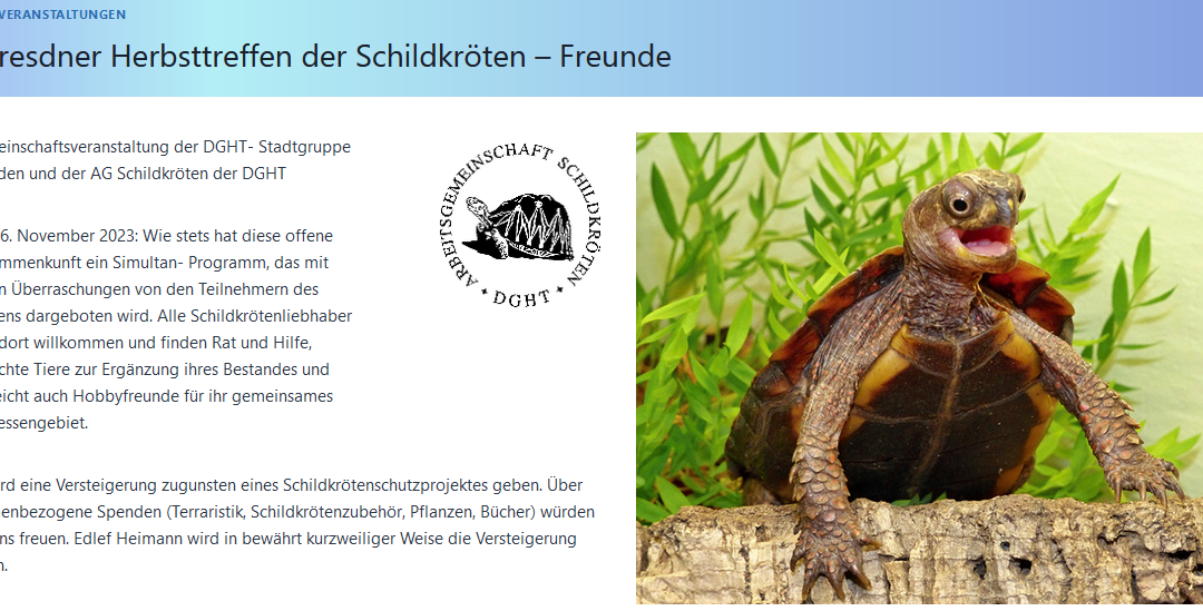 34. Dresdner Herbsttreffen der Schildkröten – Freunde