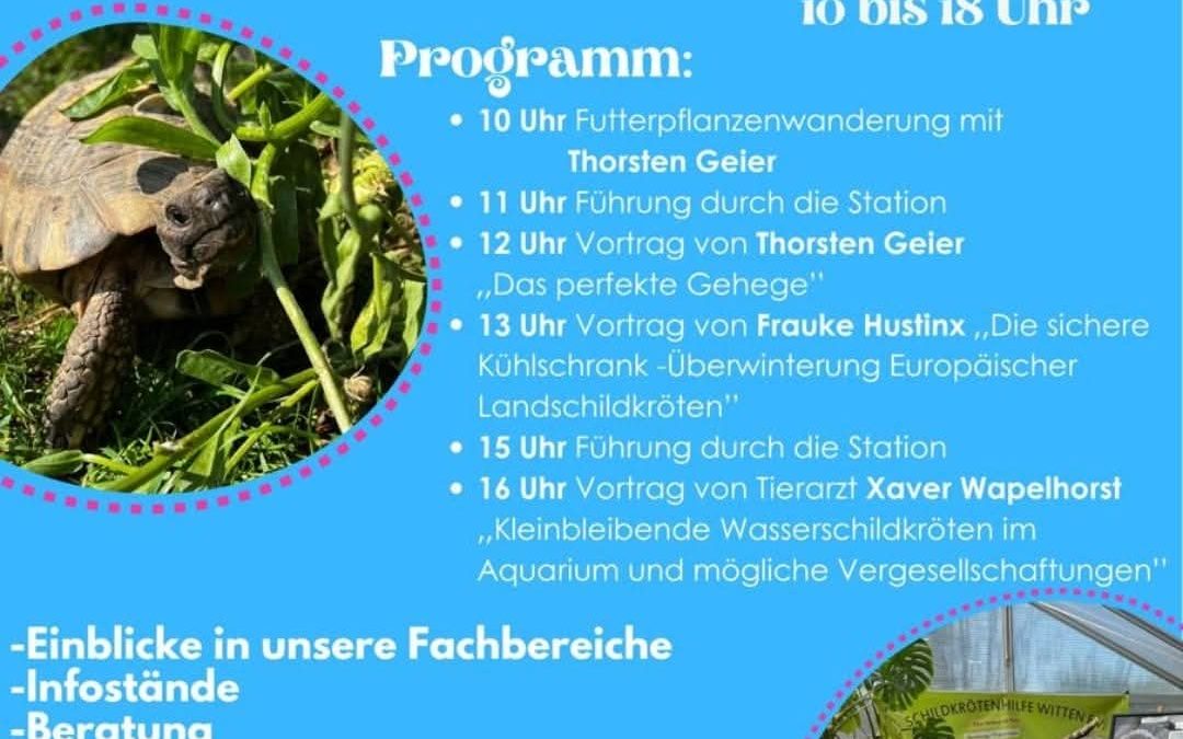 Infostand am Tag der offenen Tür in der Schildkrötenhilfe Witten