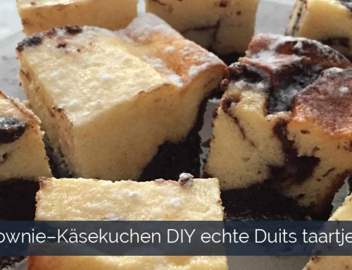 Brownie–Käsekuchen DIY echte Duits taartjes smaakt net zo als hij klinkt LEKKER!