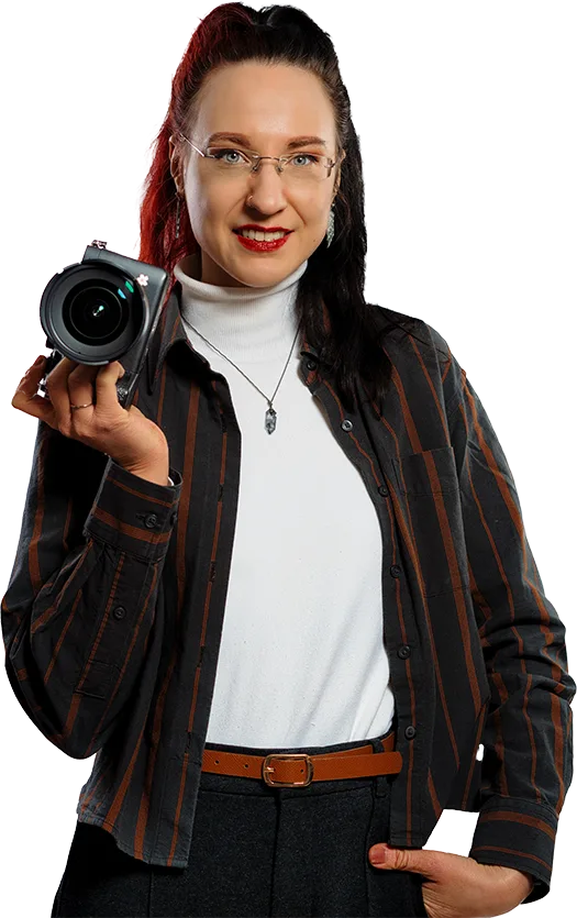 Elisabeth Boves mit Kamera