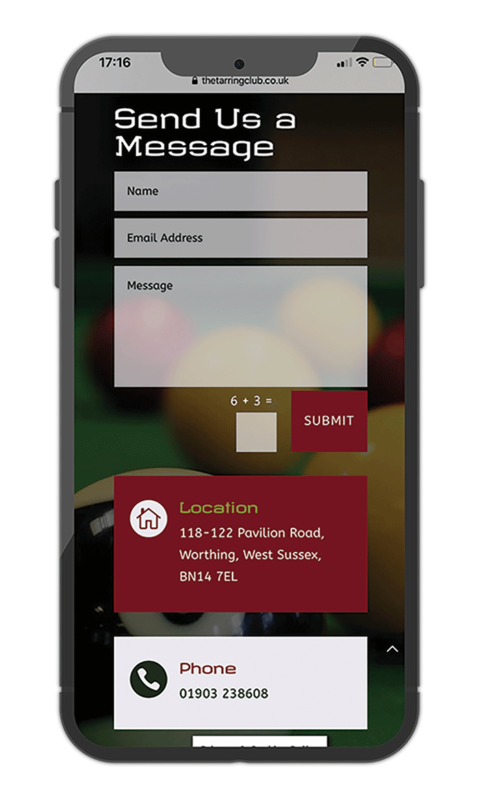 The-Tarring-Club-Website-on-Mobile-Devices