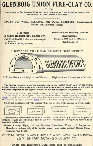 1915 glenboig unuin fire clay advert