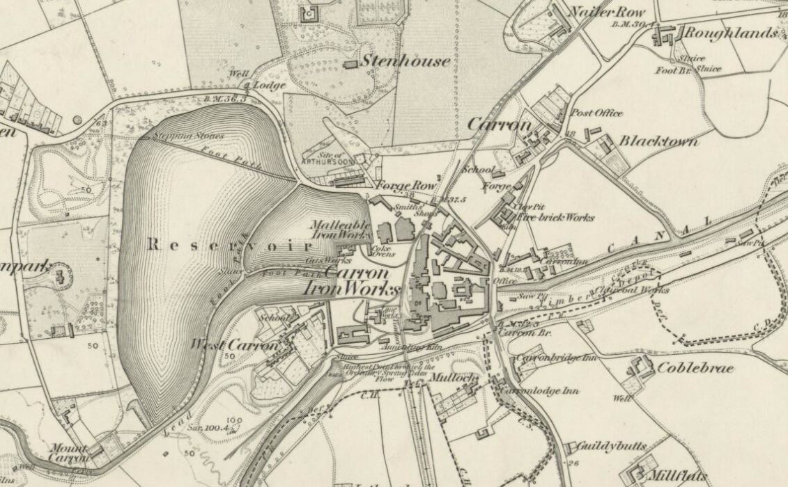 OS Map Carron Brickworks 1861