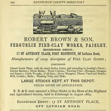 Robert Brown & Son advert. 1870