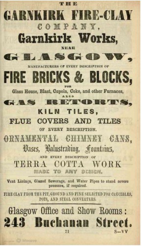 1867 Garnkirk fire clay co Glasgow