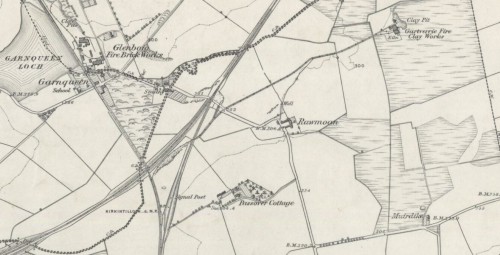 Below - 1858 - 59 OS Map - Gartverrie Fire Clay Works, Glenboig,. Coatbridge