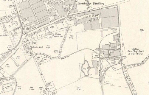 Below - 1920 OS Map - Hilton Fireclay Works, Alloa