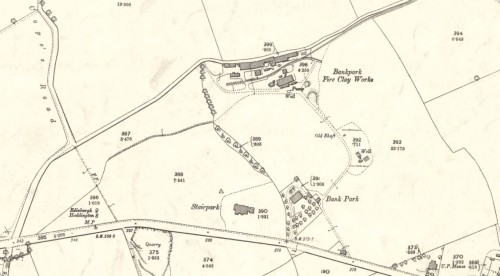 1892 OS Map Bankpark Fire and Clay Works, Preston Pans
