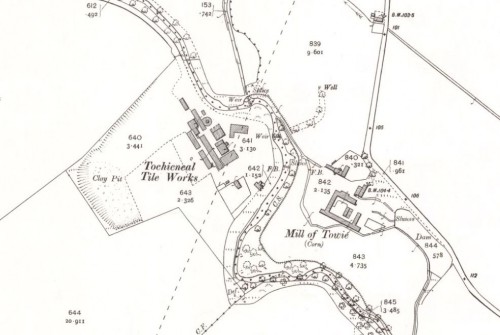 1904 OS Map - Tochieneal Tileworks