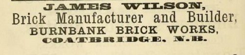 1882 James Wilson Burnbank Coatbridge