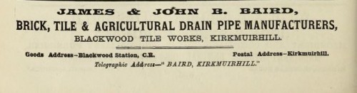 1893 James & John Baird, Kirkmuirhill