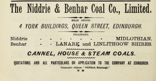 1893 Niddrie and Benhar Coal