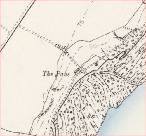 1895 map Kirkmay brick works and the pans crail