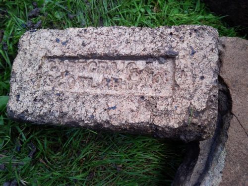 Gartcraig Scotland No 6 brick found in Rockland, Ontario, Canada