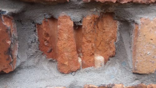 Village hall in Ayton made from Linthill brick