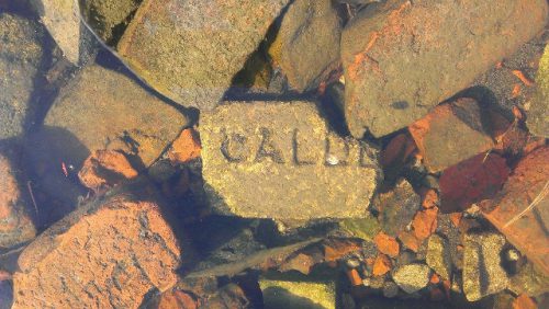 calder brick found in Woodstock, New Brunswick, Canada