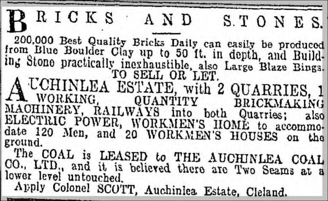 Auchinlea Quarries and Brickworks, Cleland, North Lanarkshire