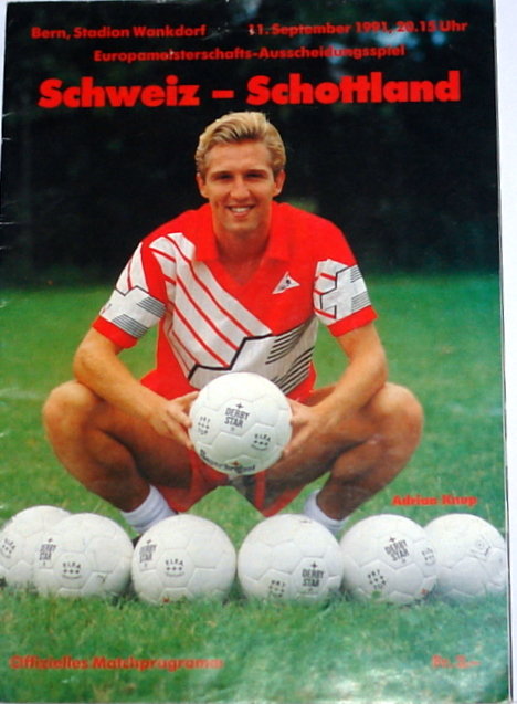 Switzerland v Scotland 1991 programme | Scottish Football Memorabilia