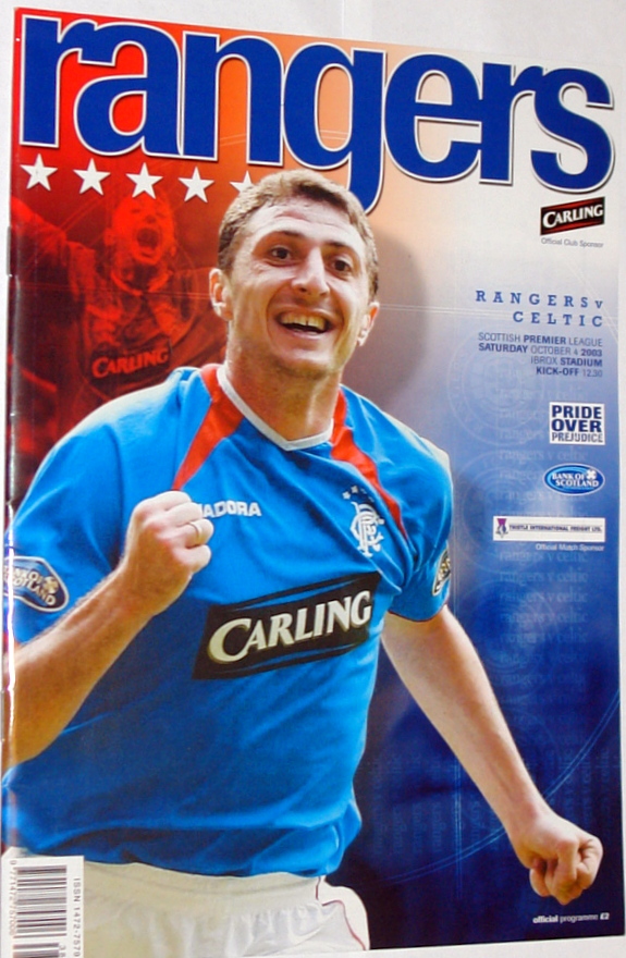 Rangers v Celtic 2003 league fixture programme | Scottish Football ...