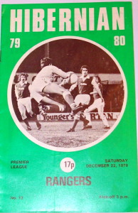 hibernian v rangers 1979 programme