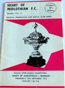 hearts v burnley 1970