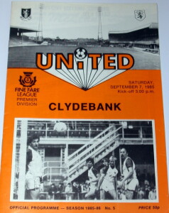 united v clydebank 1985 sept