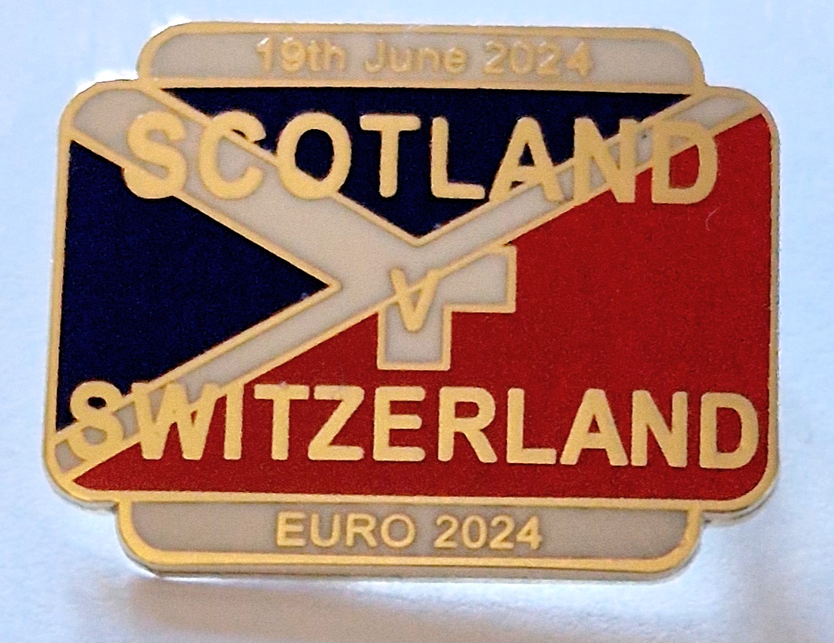 Scotland v Switzerland Euro 2024 Badge Scottish Football Memorabilia