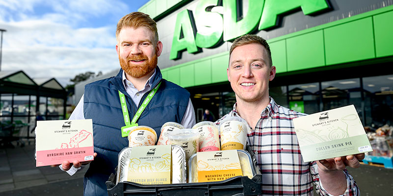 Two men outside Asda store