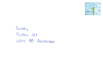Envelop met adres Handgeschreven envelop