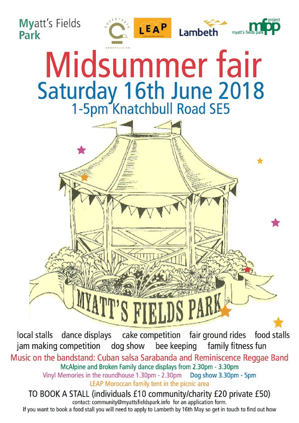 Midsummer Fair: Myatt's Fields Park