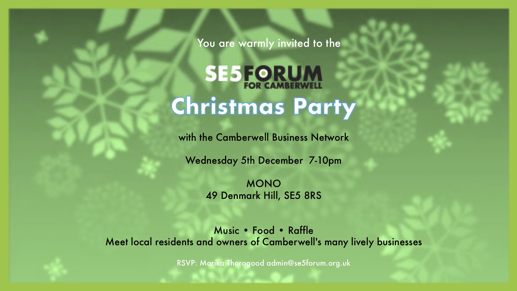 SE5 Forum monthly board meeting