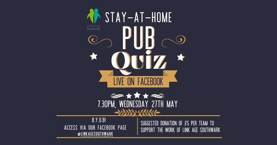 Stay-at-home charity pub quiz