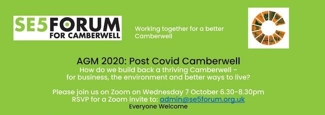SE5 FORUM FOR CAMBERWELL AGM