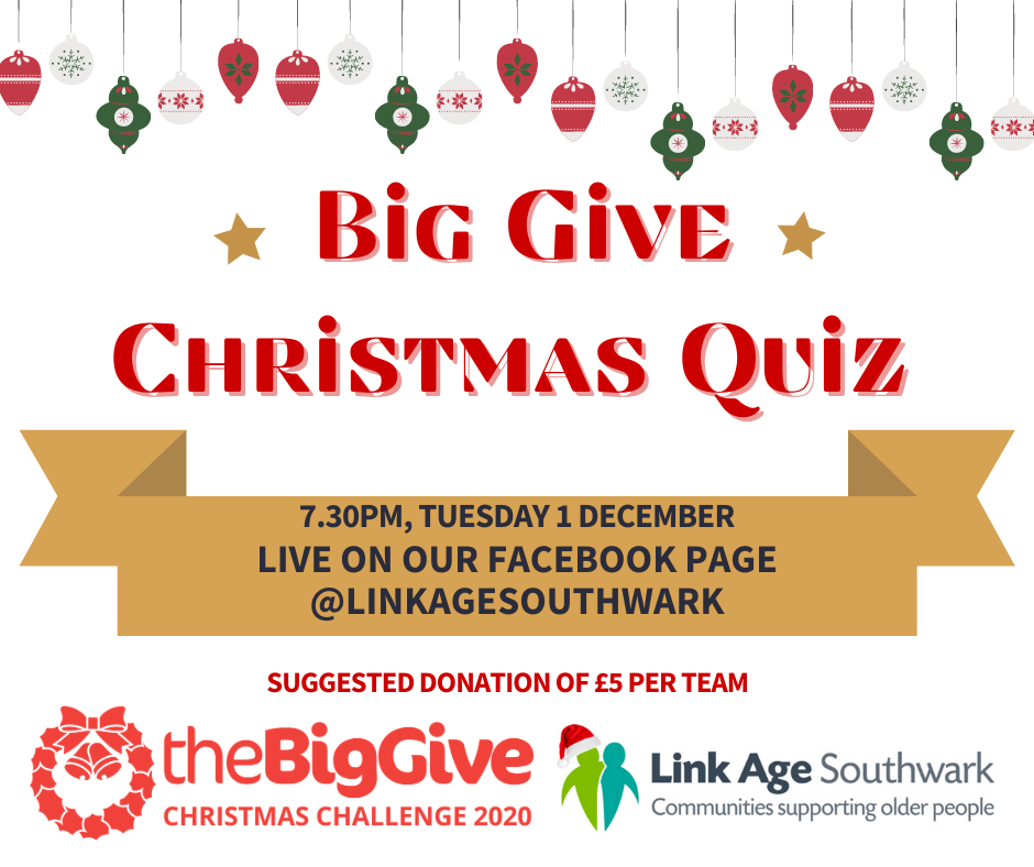 Online Charity Quiz - Tues 1 December at 7:30pm