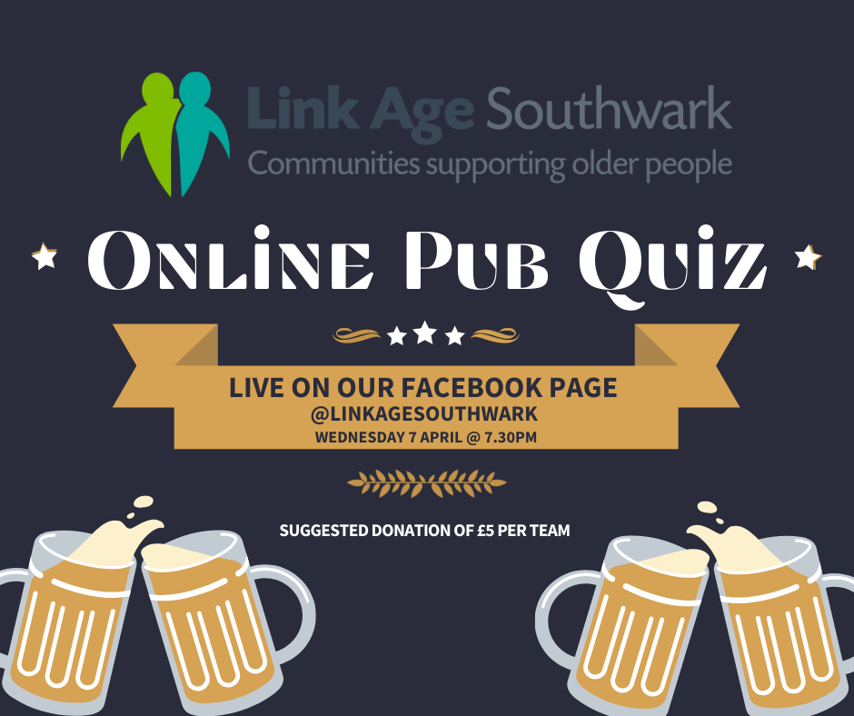 Online Charity Pub Quiz - Wednesday 7 April @ 7.30pm