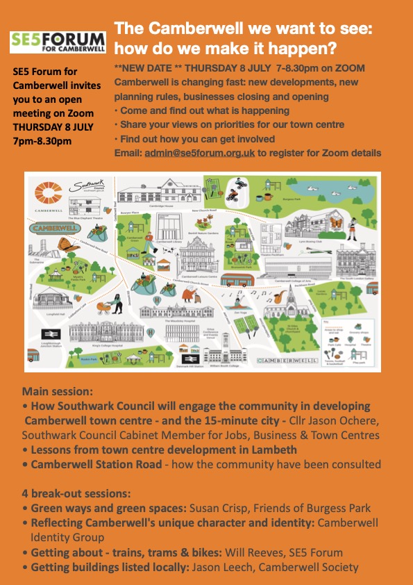 SE5 Forum Open Meeting: The Camberwell we want to see