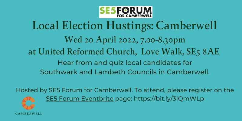 Local Elections Hustings for Camberwell