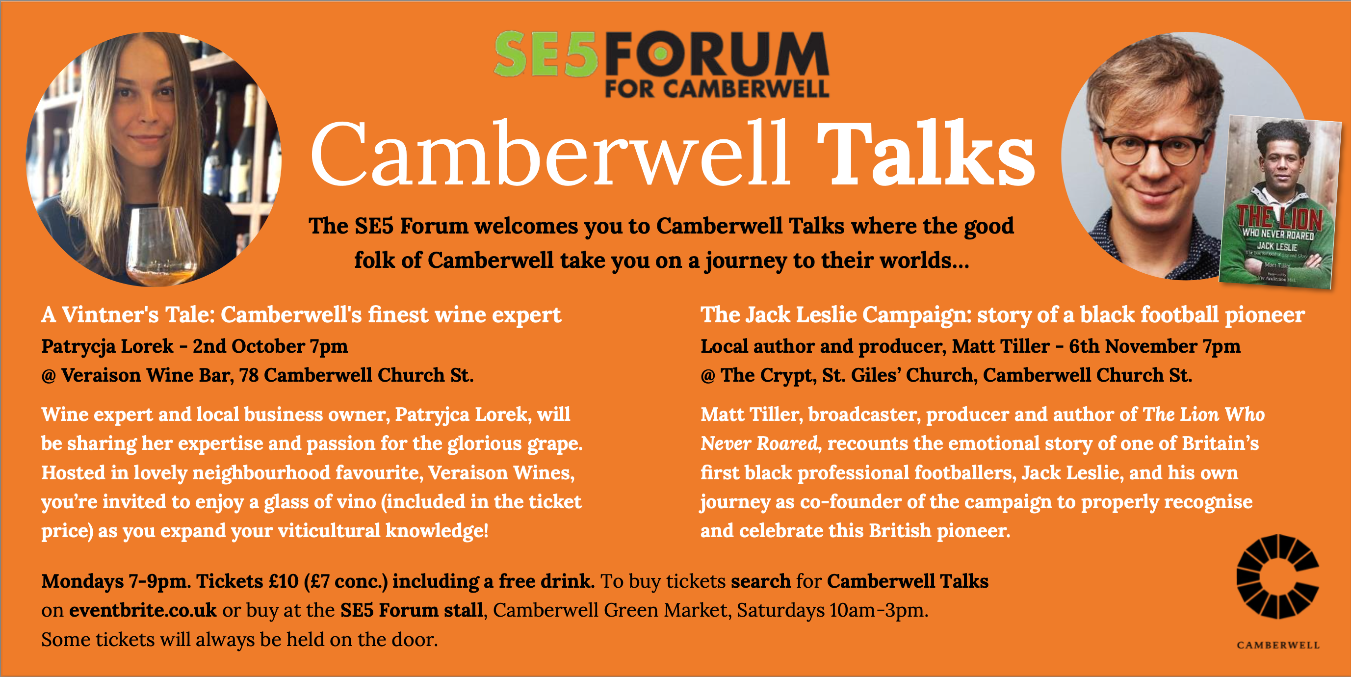 Camberwell Talks Autumn 2023