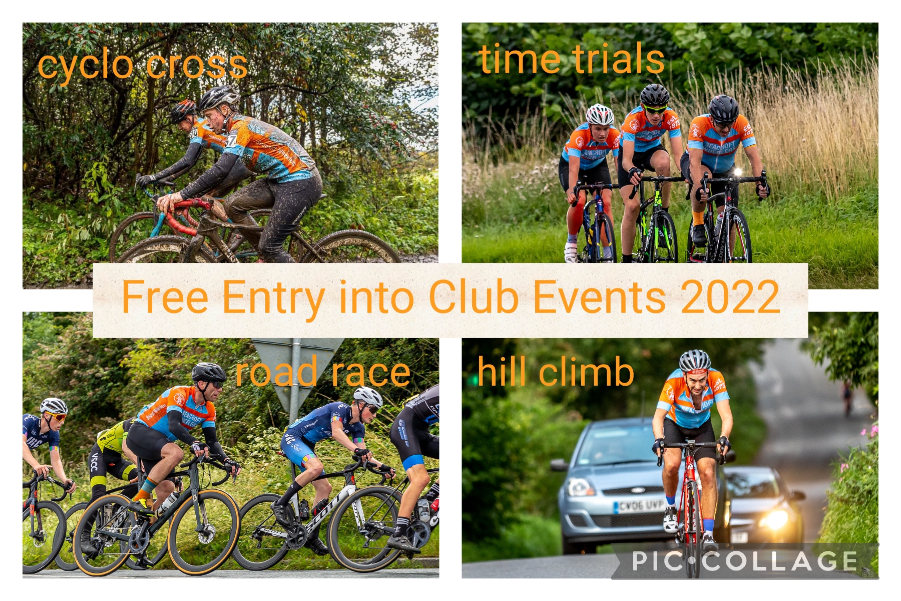 Free entry into club competitive events for members in 2022 Seacroft Wheelers Yorkshire