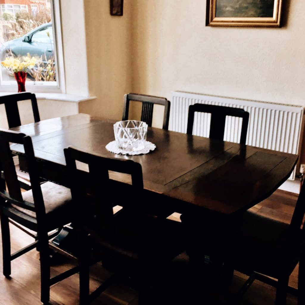 Dining table and chairs