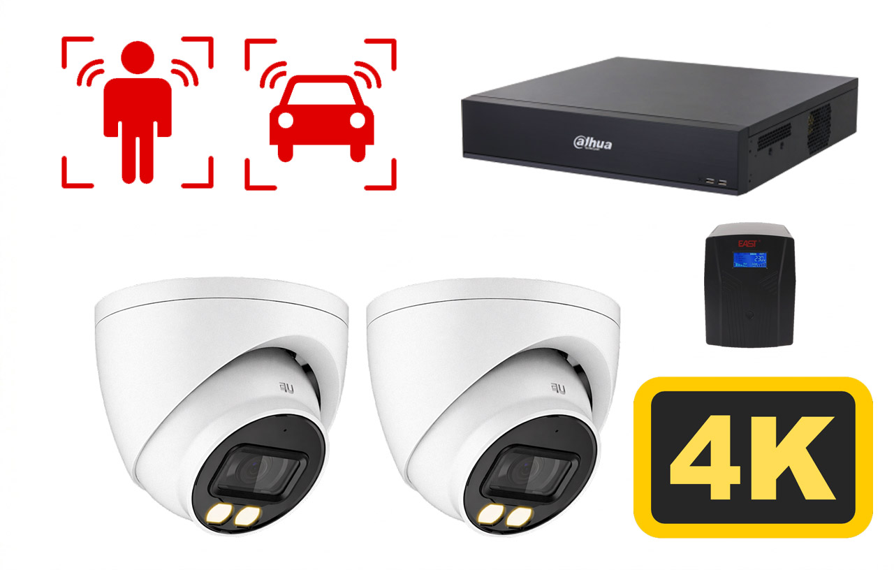 Dome Camera 2 Set 4K NVR UPS